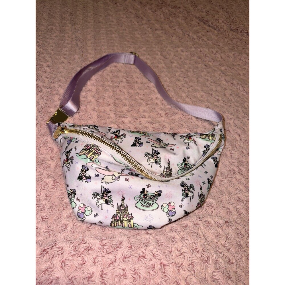 Disney Stoney Clover Lane Jumbo Belt Bag Mickey Minnie FantasyLand Purple Pink